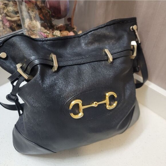 Gucci Calfskin Horsebit 1955 Shoulder Cinch HandBag - Picture 2 of 10